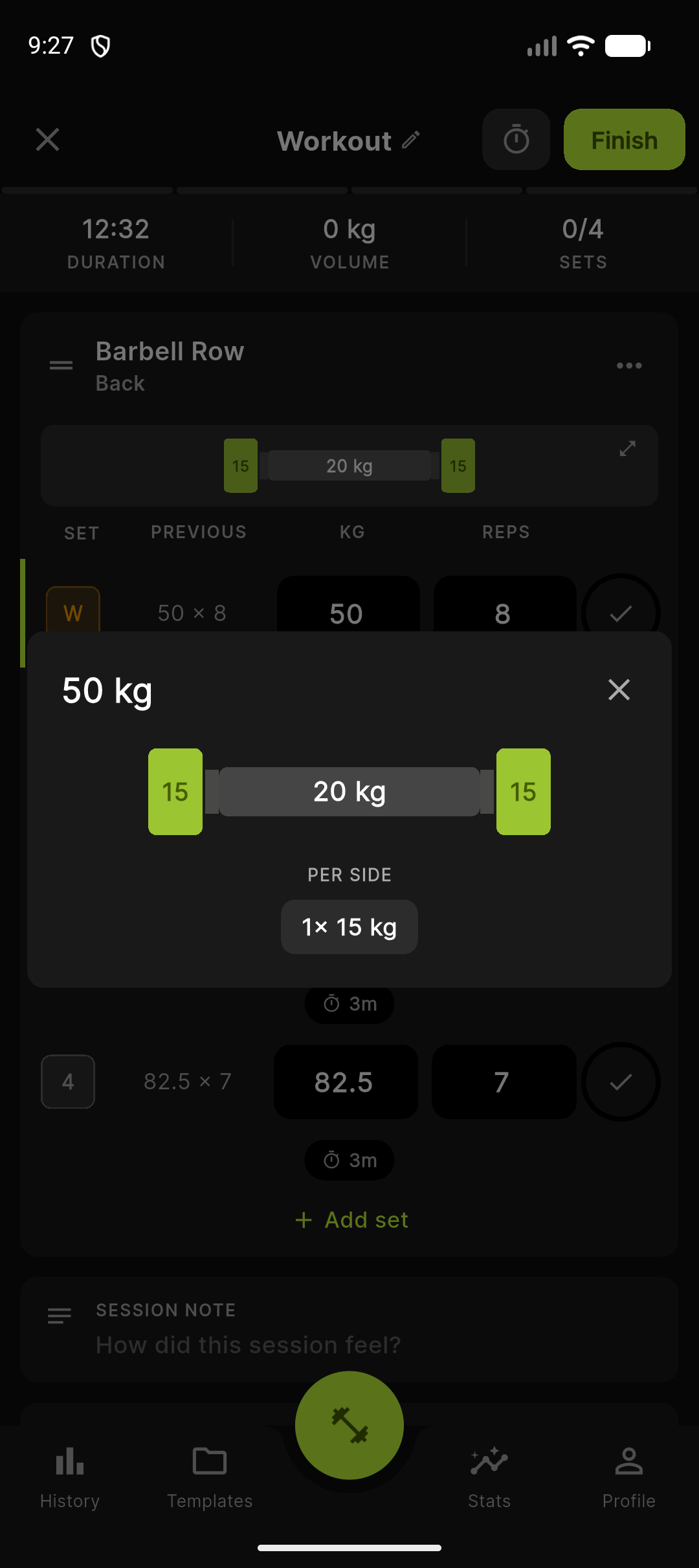 Reading the plate calculator.